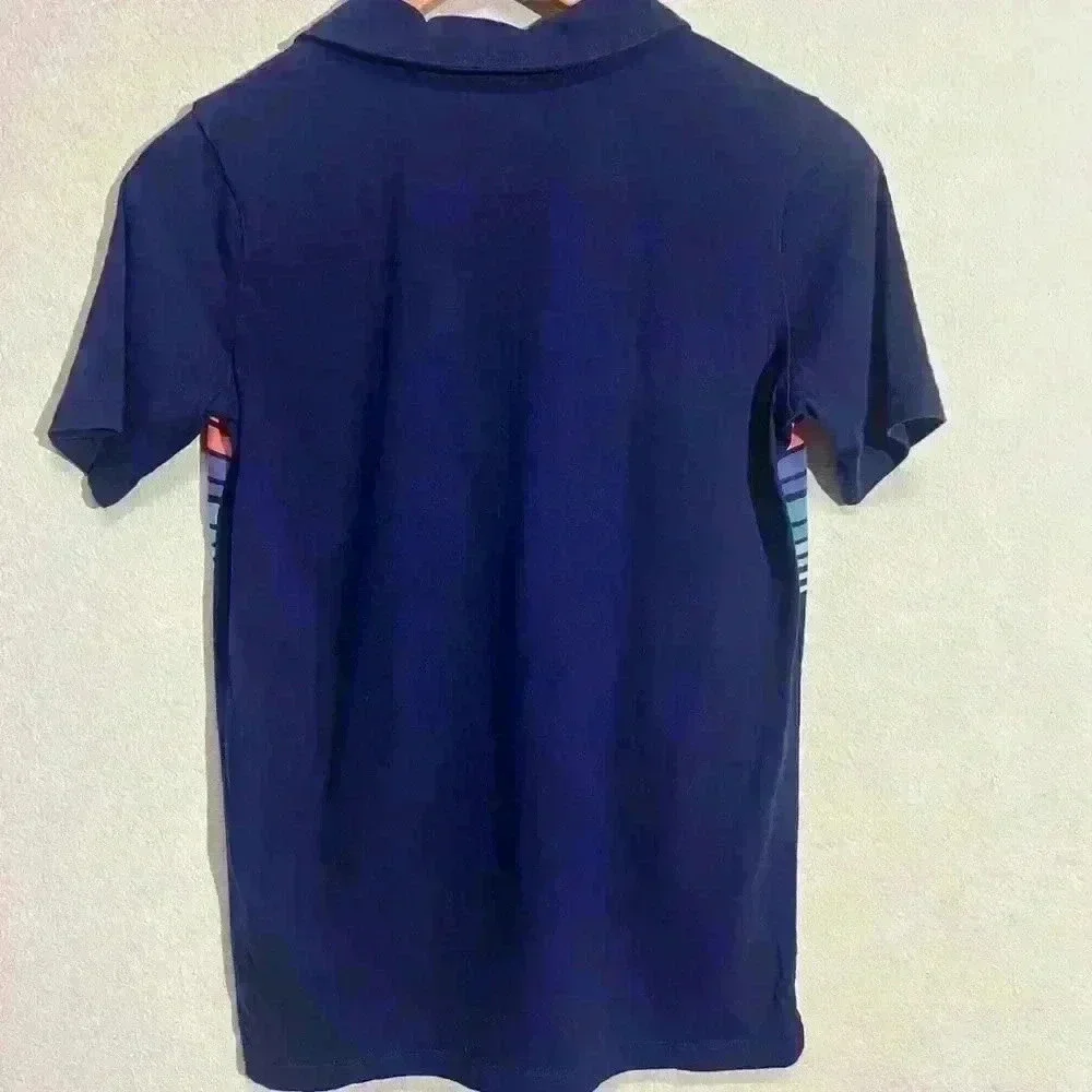 OshKosh B'gosh Boys Stripped Jersey Polo Shirt 14‎ Shirt Sleeve -Yarn Dyed Chest